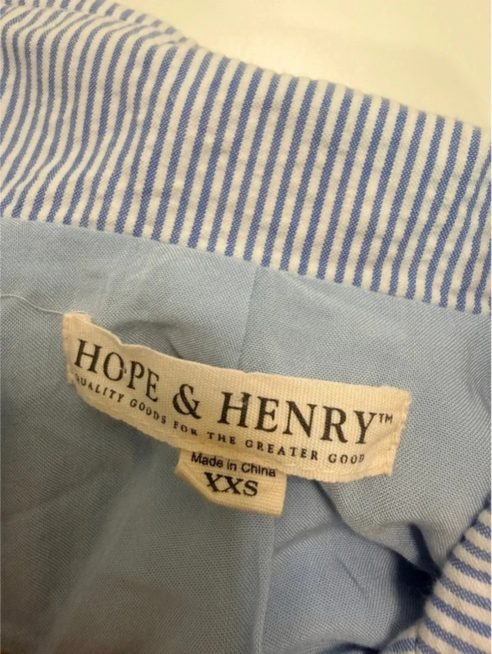 Hope & Henry Organic Seersucker Suit Jacket XXS